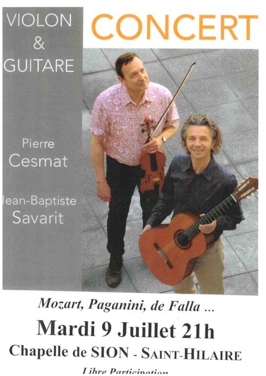 Concert Violon Et Guitare Festivals And Events France Atlantic Loire